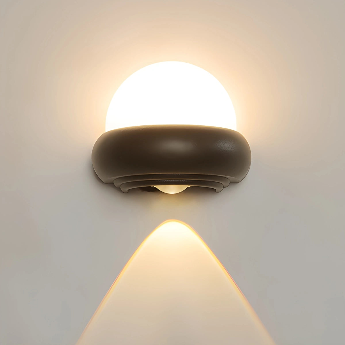 Antizer Oval Waterproof Outdoor Wall Light Sand Black Semi Ellipse