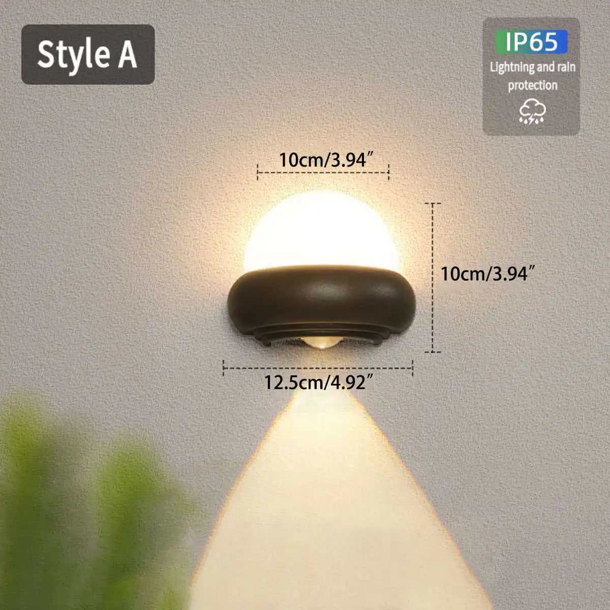 Antizer Oval Waterproof Outdoor Wall Light