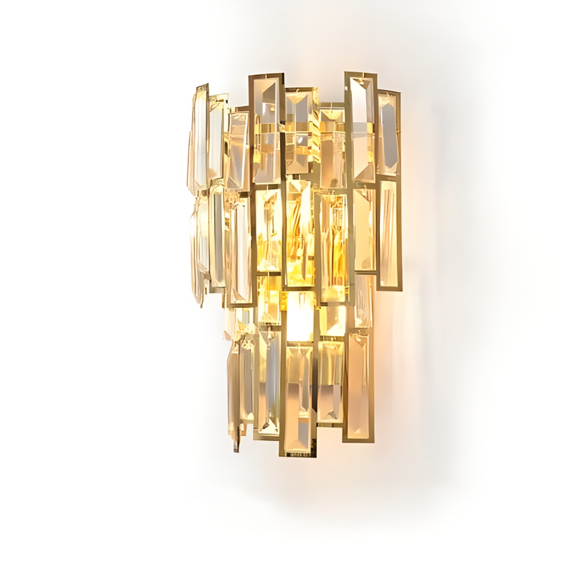 Antizer Lucienne Crystal Chandelier for Living Room Wall Lamp-Dia 22cm x H 38cm / ∅8.66″x H 14.96"