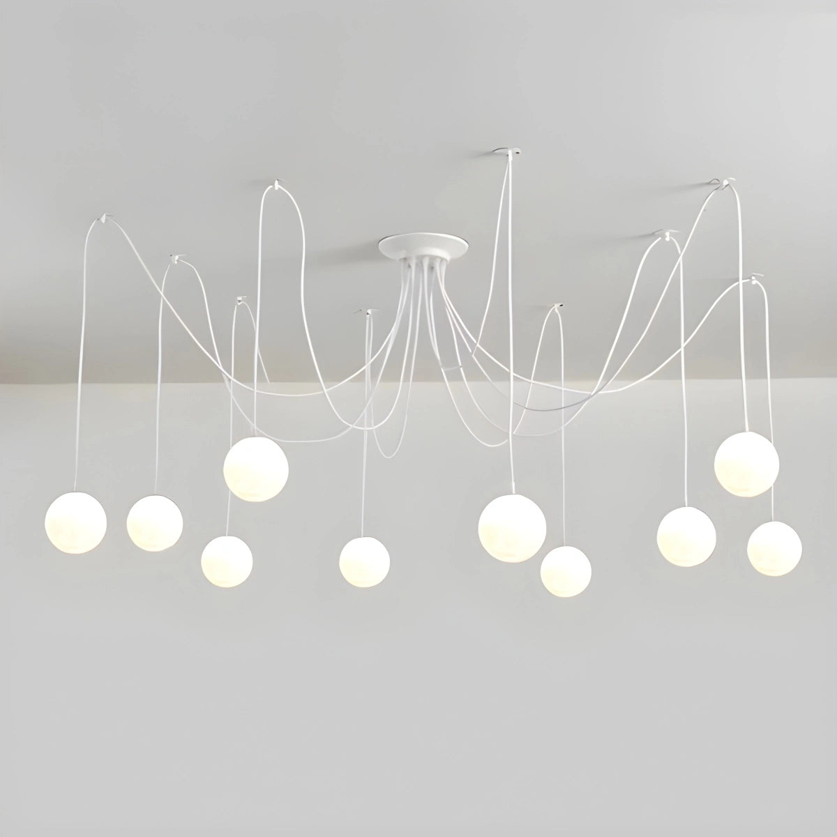 Antizer Retro Industrial Style Creative Chandelier White 10 Heads