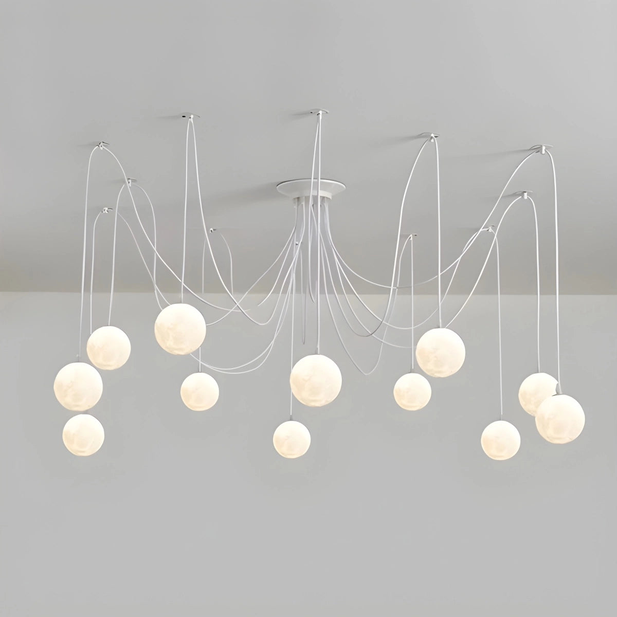 Antizer Retro Industrial Style Creative Chandelier White 12 Heads