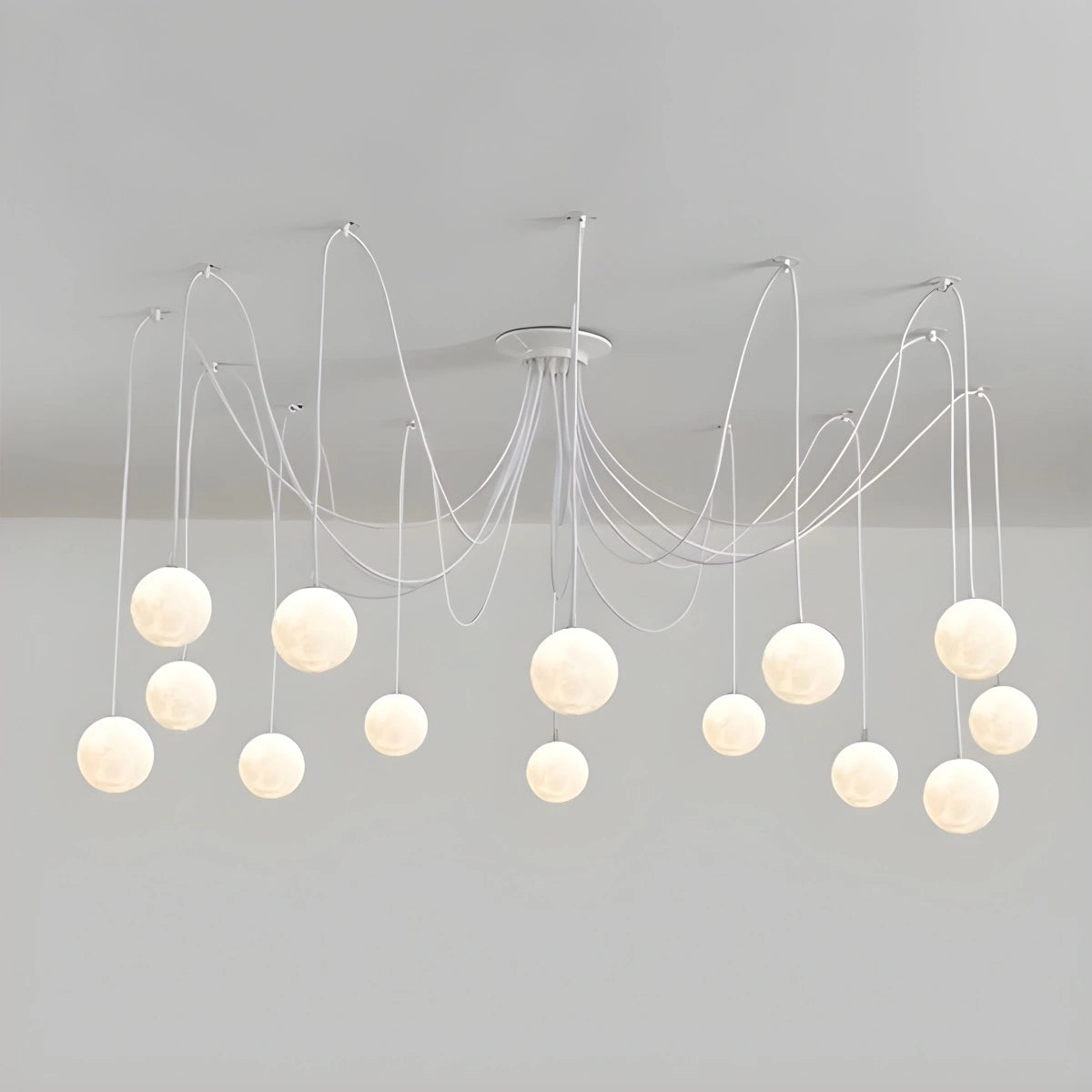Antizer Retro Industrial Style Creative Chandelier White 14 Heads