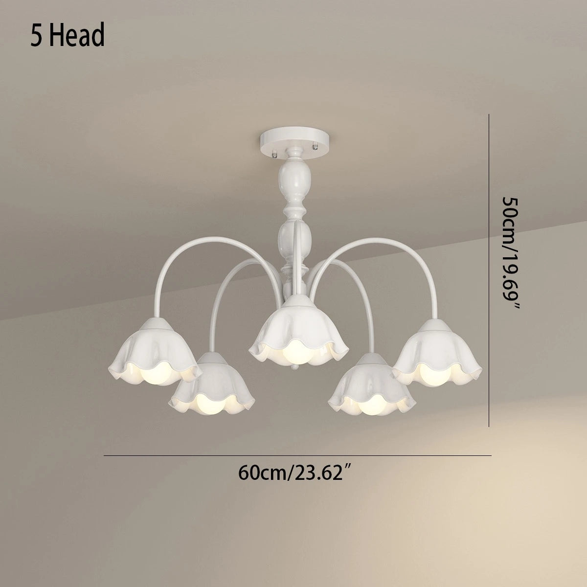 Antizer French Pastoral Style Flower Chandelier
