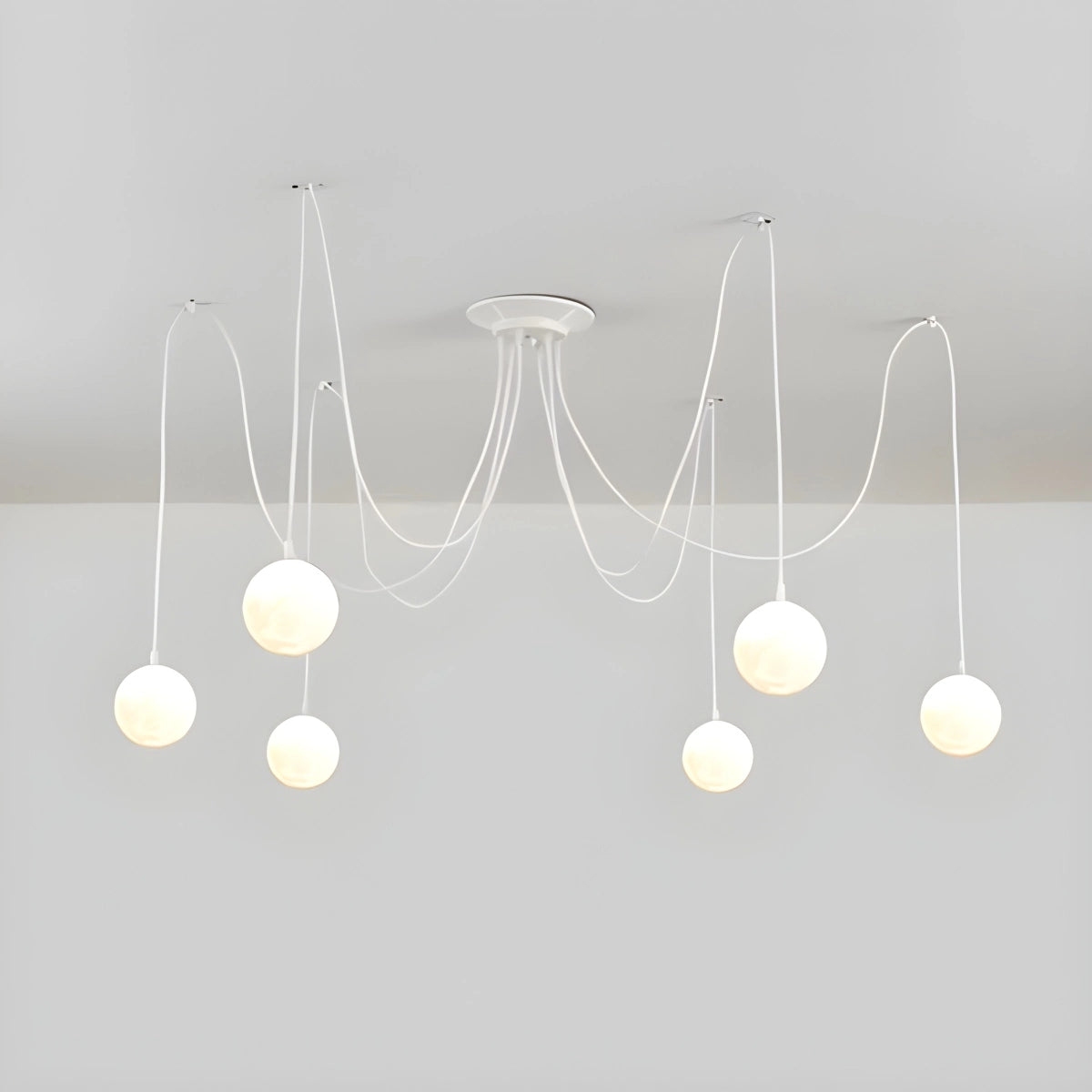 Antizer Retro Industrial Style Creative Chandelier White 6 Heads