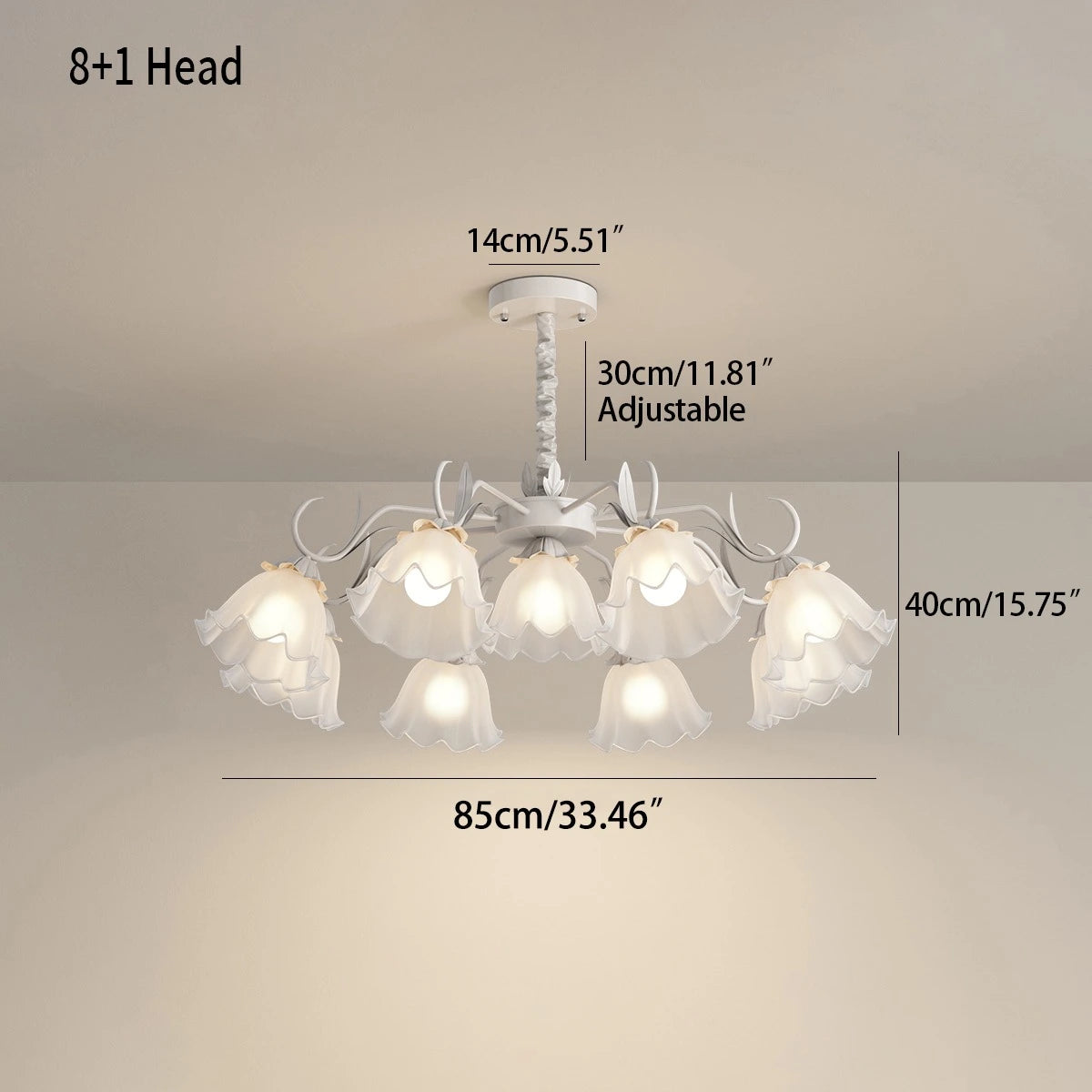 Antizer American Retro Pastoral Style Flower Chandelier