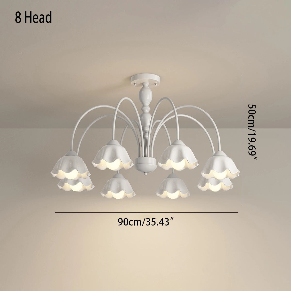 Antizer French Pastoral Style Flower Chandelier