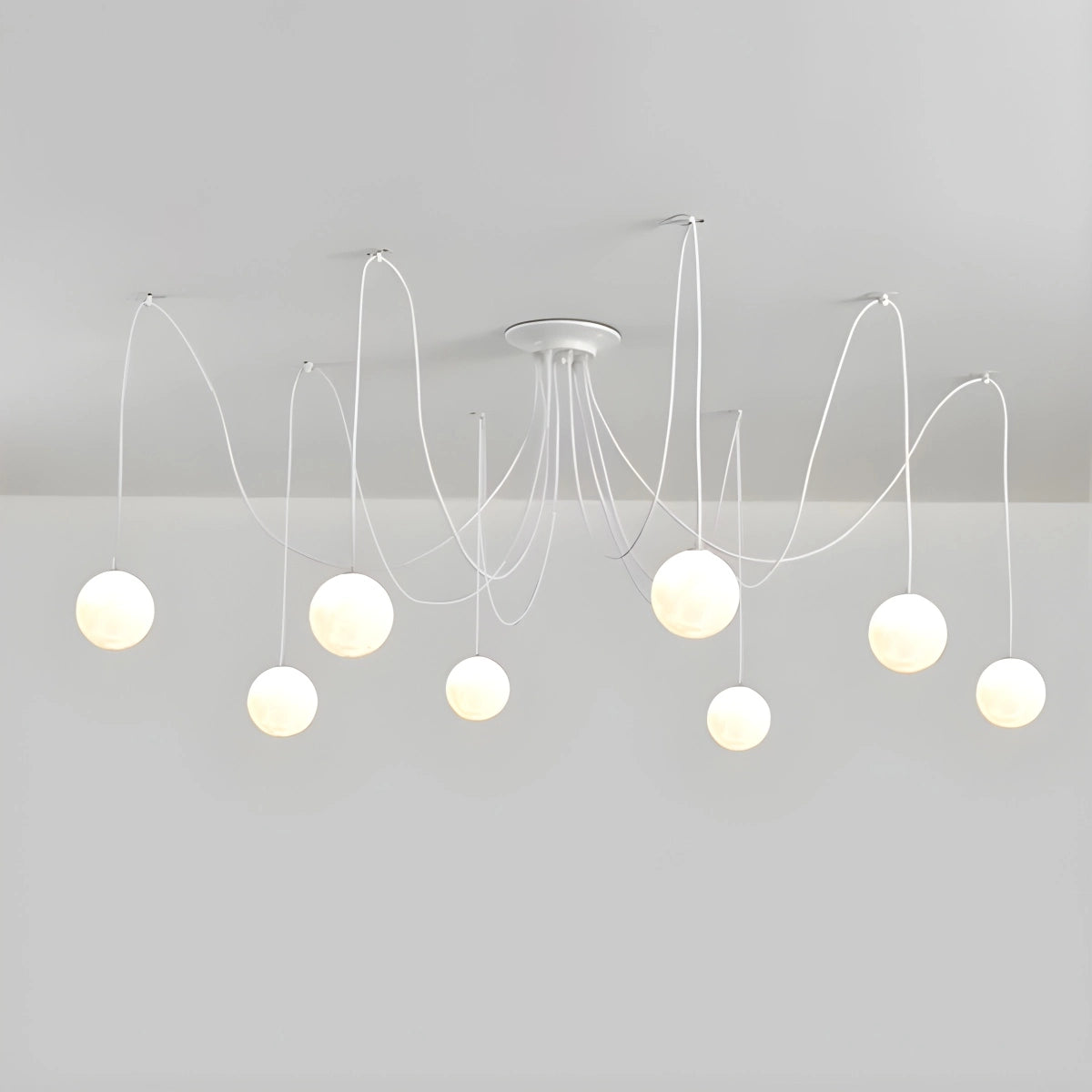 Antizer Retro Industrial Style Creative Chandelier White 8 Heads