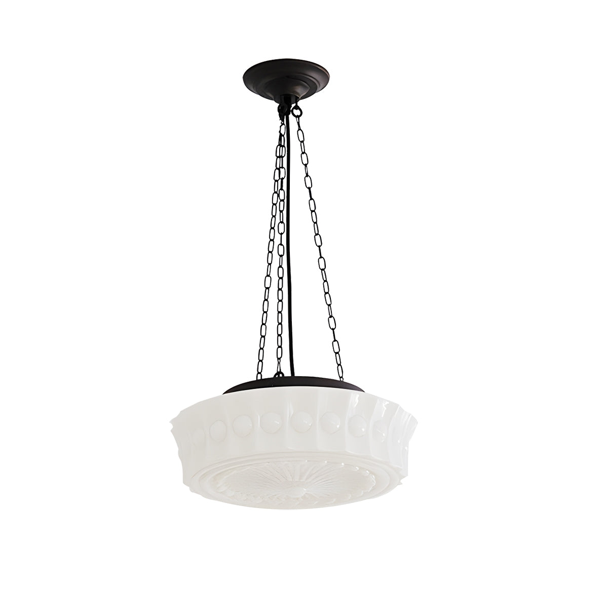Antizer Hailie Vintage French Dome Pendant Light for Living Room White