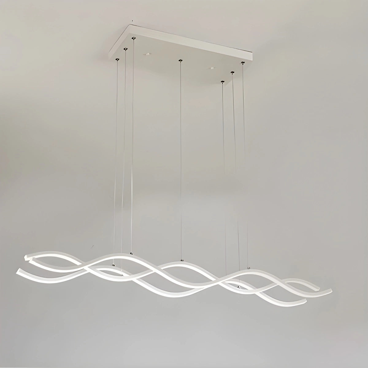 Antizer Nordic Minimalist Wave Long Pendant Light White