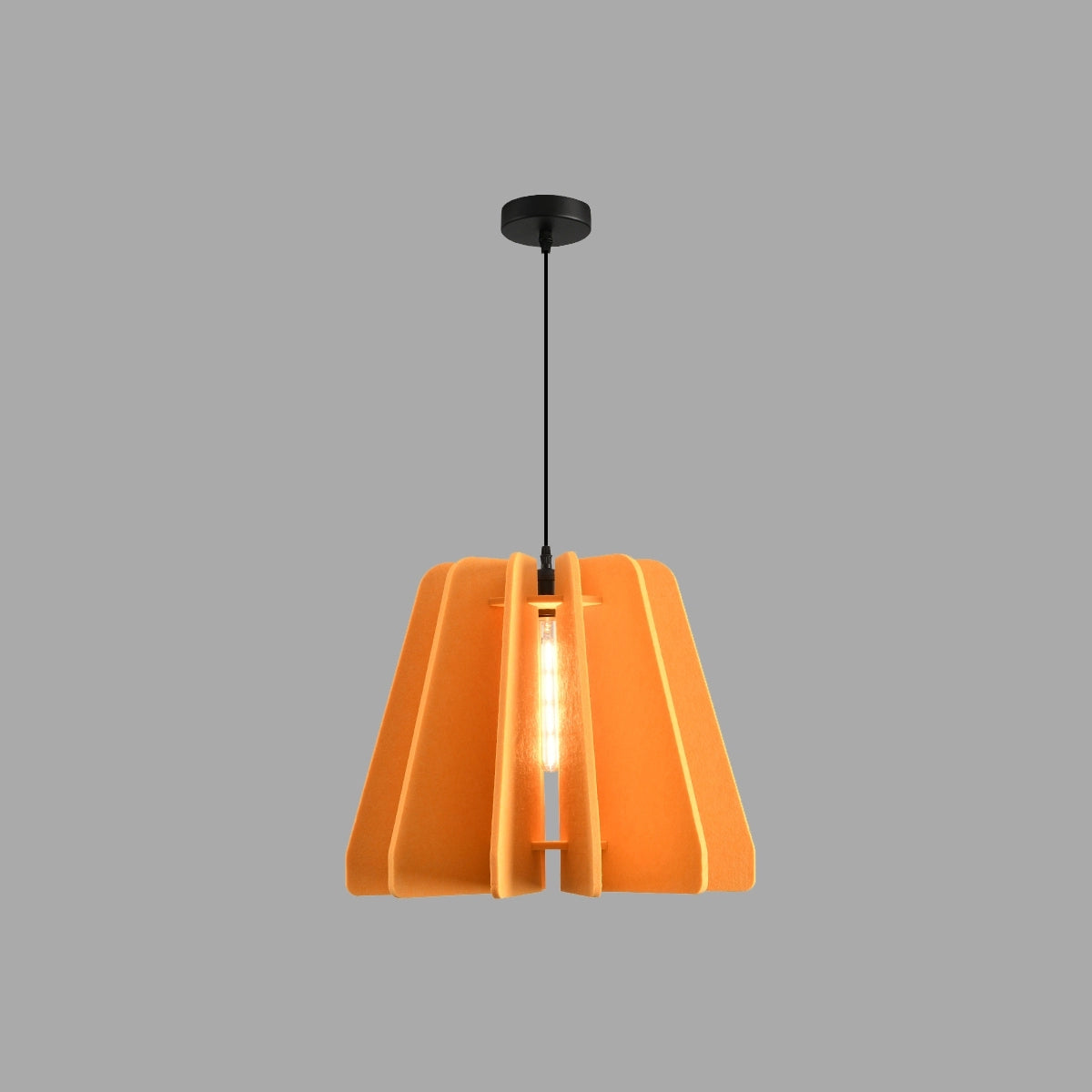 Antizer Triangle Piece Acoustic Pendant Light Yellow Dia 50cm x H 40cm / ∅ 19.69" x H 15.75"